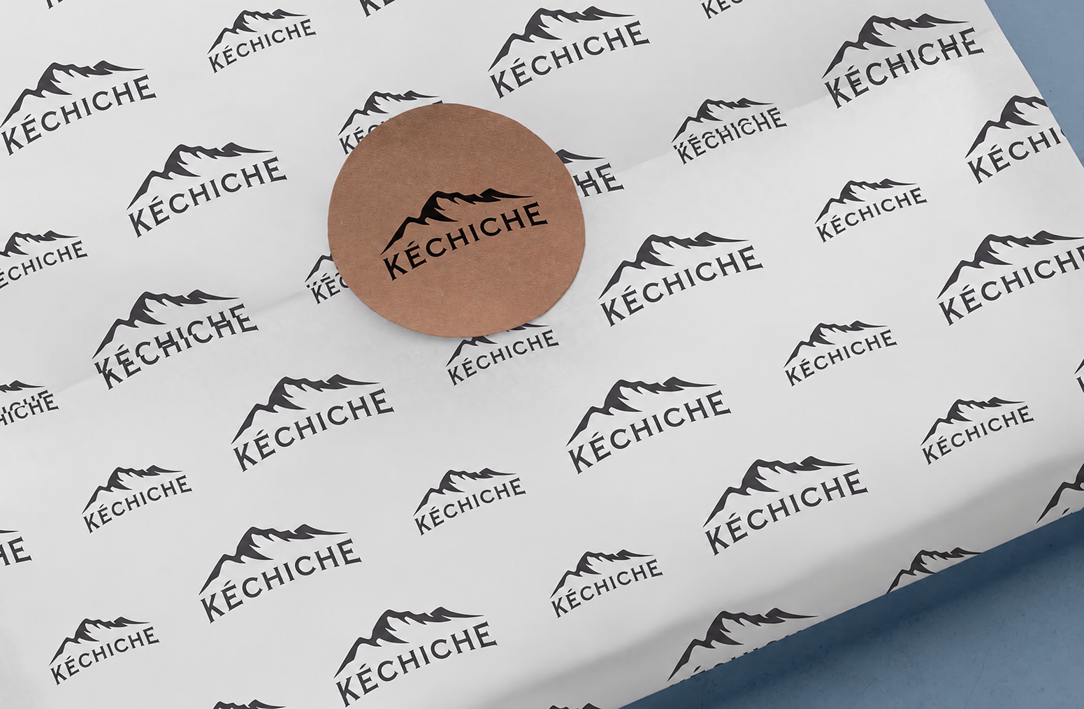 Kéchiche logolu pelur kağıdı ve kraft etiket
